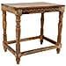 Tavolino In Legno Dipinto A Mano Marrone 48x33x46h - Foto miniatura 1