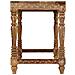 Tavolino In Legno Dipinto A Mano Marrone 48x33x46h - Foto miniatura 3
