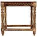 Tavolino In Legno Dipinto A Mano Marrone 48x33x46h - Foto miniatura 4