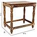 Tavolino In Legno Dipinto A Mano Marrone 48x33x46h - Foto miniatura 5