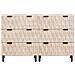 Credenza 2 pcs Finitura Bianco Lavato 60 x 33 x 75 cm - Foto miniatura 4