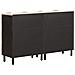 Credenza 2 pcs Finitura Bianco Lavato 60 x 33 x 75 cm - Foto miniatura 5