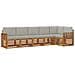 Set divani con cuscino 6 pcs Grigio Naturale e Chiaro - Foto miniatura 1