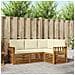 Set divani 4 pcs Naturale e Crema Legno di Acacia Massello - Foto miniatura 2