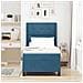 Letto a molle con materasso con led Blu 100 x 200 cm Velluto - Foto miniatura 4