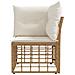 Modulo Divano Angolare da Esterno Naturale polyrattan - Foto miniatura 4