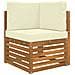 Set divano sezionale con cuscino 5 pcs Naturale e Crema - Foto miniatura 2