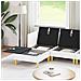 Set di divani modulari con spazio di archiviazione 6 pcs Bianco - Foto miniatura 3