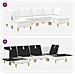 Set di divani modulari con spazio di archiviazione 6 pcs Bianco - Foto miniatura 8