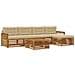 Set di divani da esterno con cuscino 6 pcs Naturale e Beige - Foto miniatura 1