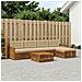 Set di divani da esterno con cuscino 6 pcs Naturale e Beige - Foto miniatura 2