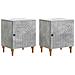 Armadio da Notte 2 pcs Grigio Cemento 43 x 34,5 x 50 cm - Foto miniatura 1