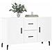 Credenza Bianca 100x36x60 cm in Legno Multistrato - Foto miniatura 3