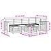 Set di divani da esterno 7 pcs Bianco Poliestere - Foto miniatura 9