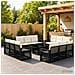 Set Divano da Giardino 13 pz Nero e Bianco Crema polyrattan - Foto miniatura 3