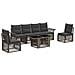 Set Divano da Giardino 7 pz Grigio e Grigio Scuro polyrattan - Foto miniatura 1