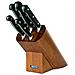 Serie Clasica - Pacco Regalo Set Di Coltelli 5 Pezzi (5 Coltelli) - Acciaio Inossidabile Forgiato Nitrum - Manico Polioxymetilene (pom) - Legno Di Faggio Laccato In Color Noce - Foto miniatura 1