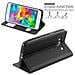 Custodia Compatibile Con Samsung Galaxy Grand Prime In Nero Cometa - Coperchio Protettivo Con Chiusura Magnetica, Funzione Stand E 2 Finestre Di Visualizzazione - Foto miniatura 6