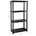 Scaffale A 4 Ripiani Nero 61x30,5x130 Cm In Plastica - Foto miniatura 7