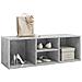 Panca Porta Scarpe Grigio Cemento 105x35x35cm Legno Multistrato - Foto miniatura 2