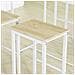 Set 5 Pezzi Tavolo Con 4 Sgabelli Mobile Bar Per Casa Stile Industriale L100*p60*a96cm Bianco Ogt15-wn - Foto miniatura 4