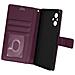 Custodia In Similpelle Oppo Reno8 Lite 5g Con Scomparti Portacarte Prugna - Foto miniatura 1