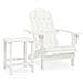 Sedia Adirondack Da Giardino Con Tavolo Abete Massello Bianco - Foto miniatura 1