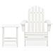 Sedia Adirondack Da Giardino Con Tavolo Abete Massello Bianco - Foto miniatura 2