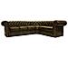 Divano Chesterfield Ad Angolo Chesterfield First Class - 3 Angolo 2 - Verde Muschio - Pelle - Foto miniatura 1