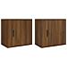 Comodini A Muro 2 Pz Rovere Marrone 50x30x47 Cm - Foto miniatura 2
