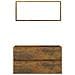 Set Mobili Da Bagno 2 Pz Rovere Fumo In Legno Multistrato - Foto miniatura 3
