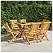 Sedie Da Giardino Pieghevoli 6pz 47x63x90cm Legno Massello Teak - Foto miniatura 1