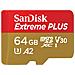 Extreme Plus Microsdxc 64gb+sd - Adapter 200mb/s 90mb/s A2 C10 V3 - Foto miniatura 1