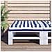 Cuscino Per Pallet Strisce Bianche E Blu 70x70x12 Cm In Tessuto - Foto miniatura 1