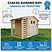 M391 Casetta Da Giardino In Legno Per Esterni Con Legnaia Con Pavimento Trattato- L206xl328xa218 Cm / 3,53 + 0,97+0,97 M2 - Foto miniatura 7