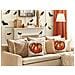 Cuscino Decorativo Curbita Velluto 45 X 45 Cm Motivo Di Piante Beige - Foto miniatura 1