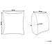 Cuscino Decorativo Curbita Velluto 45 X 45 Cm Motivo Di Piante Beige - Foto miniatura 4