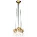 Lampadario Contemporaneo Brinley Acciaio Ottone Spazzolato 6 Luci E27 - Foto miniatura 1