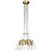 Lampadario Contemporaneo Brinley Acciaio Ottone Spazzolato 6 Luci E27 - Foto miniatura 3