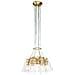 Lampadario Contemporaneo Brinley Acciaio Ottone Spazzolato 6 Luci E27 - Foto miniatura 5