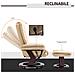 Set Poltrona Relax E Pouf Poggiapiedi, Girevole A 360° E Reclinabile, Similpelle Pu - Foto miniatura 3