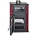 Stufa A Legna Con Forno 27,6kw Termostufa Boiler 38lt Elsa Rossa - Foto miniatura 2