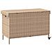 Contenitore da Giardino con Ruote Beige Misto Polyrattan - Foto miniatura 2