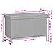 Contenitore da Giardino con Ruote Beige Misto Polyrattan - Foto miniatura 3