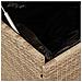 Contenitore da Giardino con Ruote Beige Misto Polyrattan - Foto miniatura 4