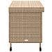 Contenitore da Giardino con Ruote Beige Misto Polyrattan - Foto miniatura 5