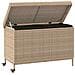 Contenitore da Giardino con Ruote Beige Misto Polyrattan - Foto miniatura 8