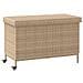 Contenitore da Giardino con Ruote Beige Misto Polyrattan - Foto miniatura 1