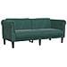 Divano A 2 Posti Verde Scuro In Velluto - Foto miniatura 2