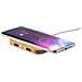 Caricabatterie Wireless Nature Bamboo Con Ricarica Rapida Da 10 W. 2 Uscite Usb 9x0,9x9 Cm. Colore Del Legno - Foto miniatura 3